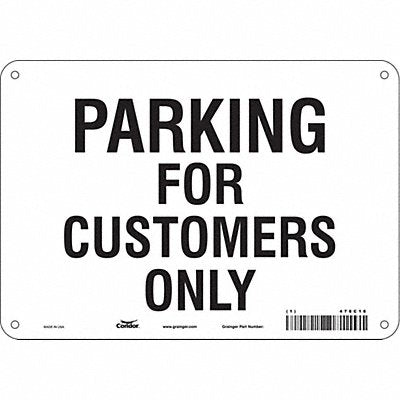 Customer Parking Sign 7 x 10 