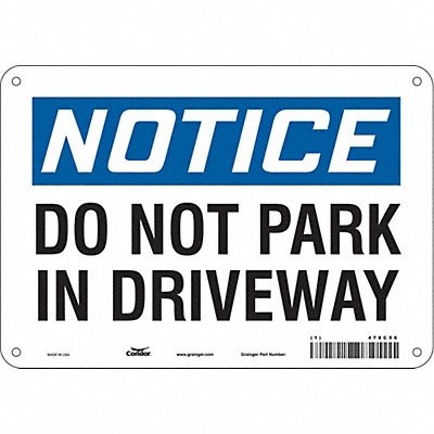 Safety Sign 7 inx10 in Polyethylene