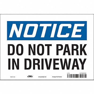 Safety Sign 7 inx10 in Vinyl
