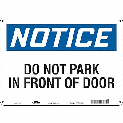 Safety Sign 10 inx14 in Polyethylene