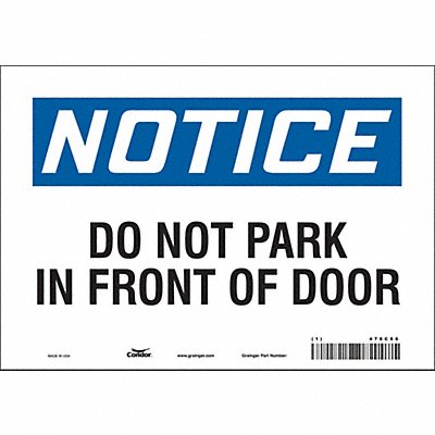 Safety Sign 7 inx10 in Vinyl