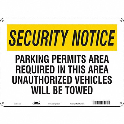 Safety Sign 10 inx14 in Polyethylene