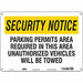 Safety Sign 10 inx14 in Polyethylene