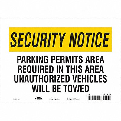 Safety Sign 7 inx10 in Vinyl