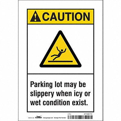 Safety Sign 10 inx7 in Vinyl