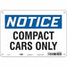 Compact Car Parking Sign 7 x 10 