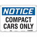 Compact Car Parking Sign 10 x 14 