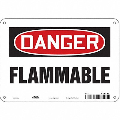 Danger Sign 7 in x 10 in Aluminum