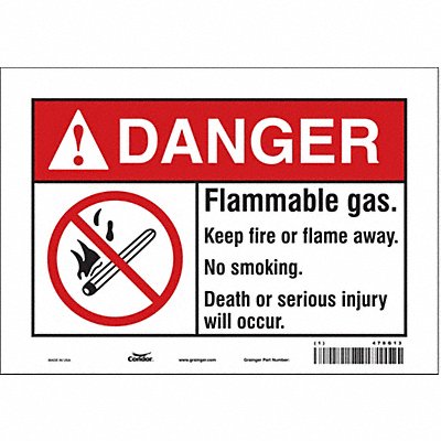 Safety Sign 7 in x 10 in Vinyl