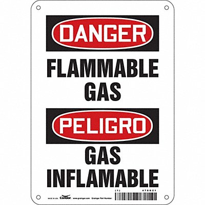Safety Sign 10 in x 7 in Polyethylene