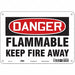 Danger Sign 7 in x 10 in Aluminum