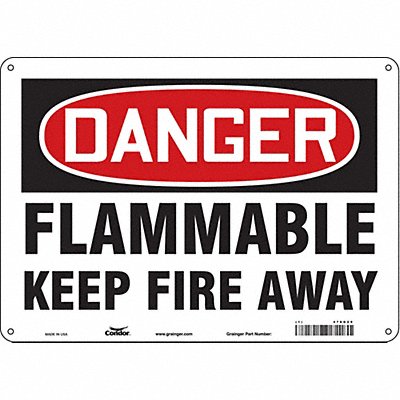 Safety Sign 10 inx14 in Polyethylene