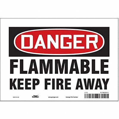Safety Sign 7 inx10 in Vinyl