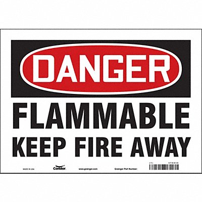 Safety Sign 10 inx14 in Vinyl