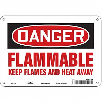 Danger Sign 7 in x 10 in Aluminum