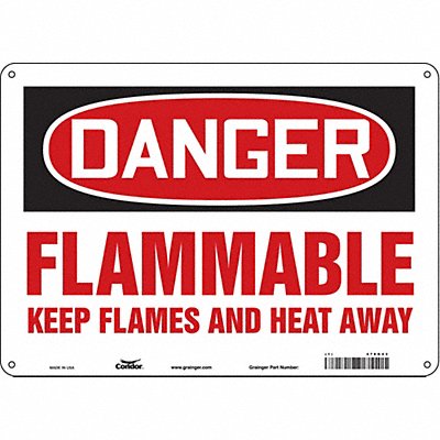 Safety Sign 10 in x 14 in Polyethylene