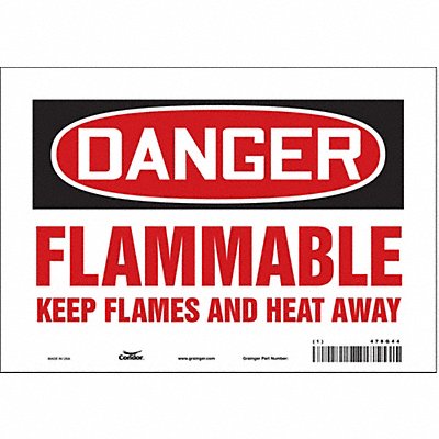 Safety Sign 7 inx10 in Vinyl
