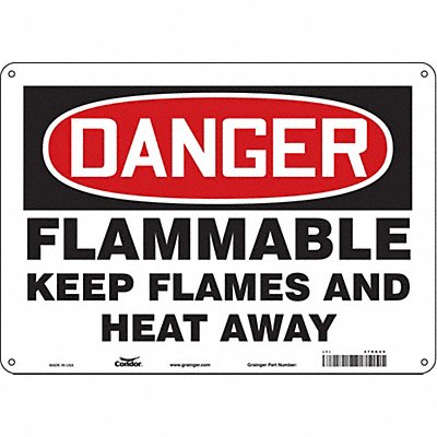 Safety Sign 10 in x 14 in Polyethylene
