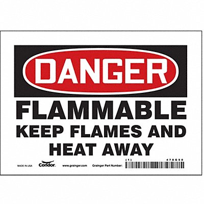 Safety Sign 5 in x 7 in Vinyl