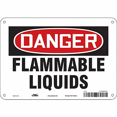 Danger Sign 7 in x 10 in Aluminum