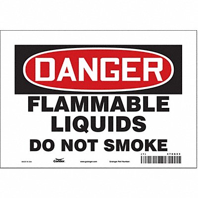 Safety Sign 7 inx10 in Vinyl