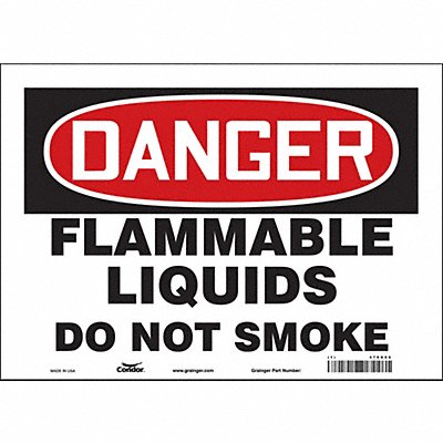 Safety Sign 10 in x 14 in Vinyl