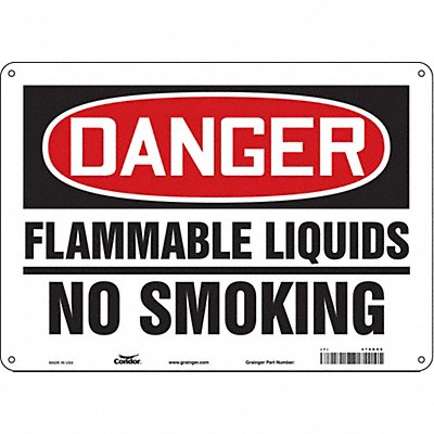 Safety Sign 10 in x 14 in Aluminum