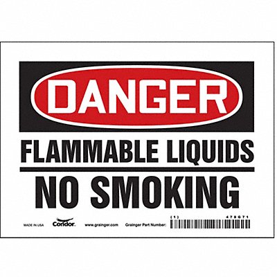 Safety Sign 5 in x 7 in Vinyl