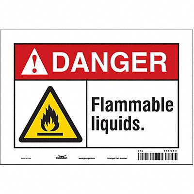 Safety Sign 7 inx10 in Vinyl