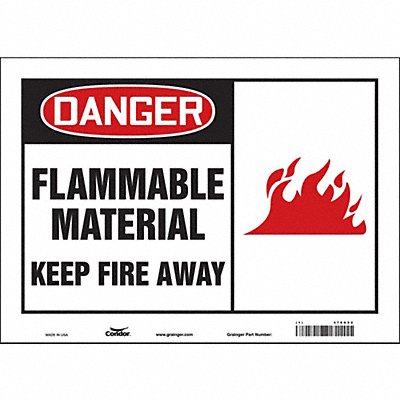 Safety Sign 10 inx14 in Vinyl