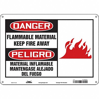 Safety Sign 10 in x 14 in Aluminum