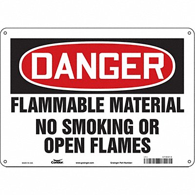 Safety Sign 10 in x 14 in Polyethylene