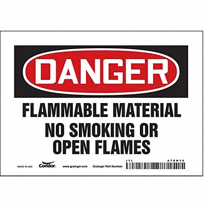 Safety Sign 5 in x 7 in Vinyl
