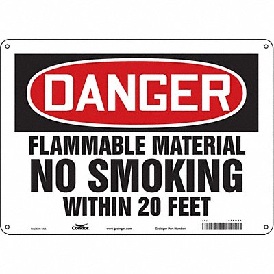 Safety Sign 10 in x 14 in Polyethylene