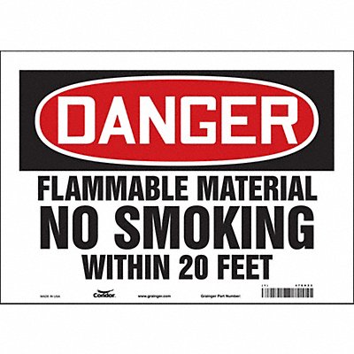 Safety Sign 10 in x 14 in Vinyl