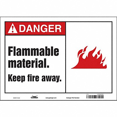 Safety Sign 10 in x 14 in Vinyl