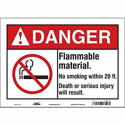 Safety Sign 10 inx14 in Vinyl