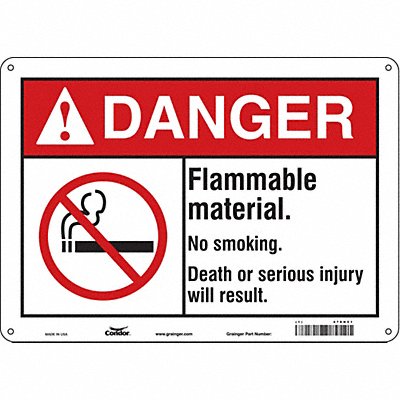 Safety Sign 10 in x 14 in Polyethylene