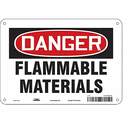 J6928 Safety Sign 7 inx10 in Polyethylene