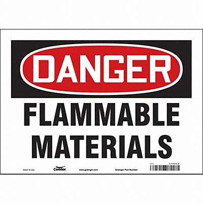 J6928 Safety Sign 10 inx14 in Vinyl