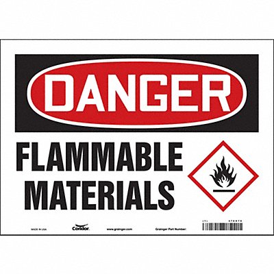 Safety Sign 10 inx14 in Vinyl