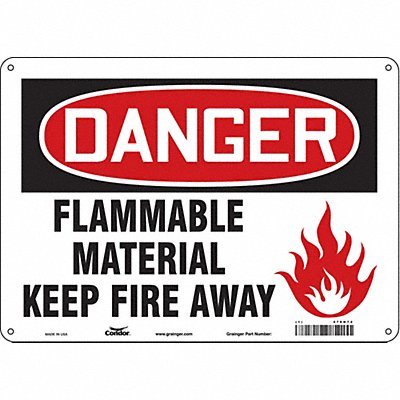Safety Sign 10 in x 14 in Aluminum