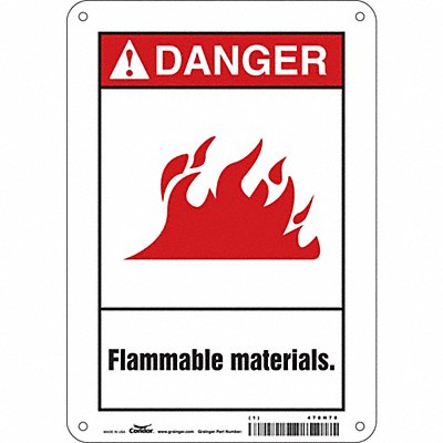 Safety Sign 10 in x 7 in Aluminum