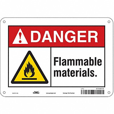 Danger Sign 7 in x 10 in Aluminum