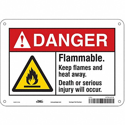 Safety Sign 7 in x 10 in Polyethylene