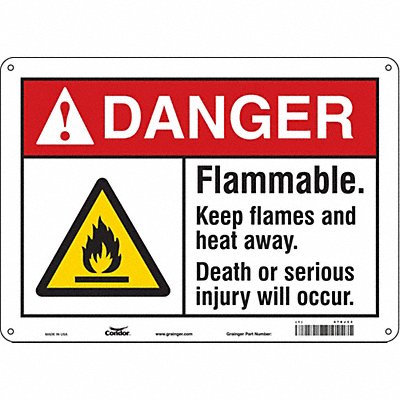 Safety Sign 10 in x 14 in Polyethylene