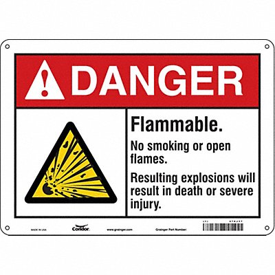 Safety Sign 10 in x 14 in Aluminum