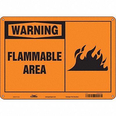 Safety Sign 10 in x 14 in Aluminum