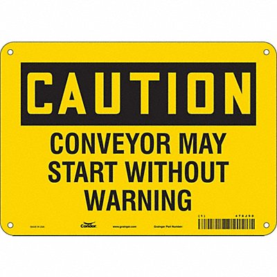 Safety Sign 7 in x 10 in Aluminum