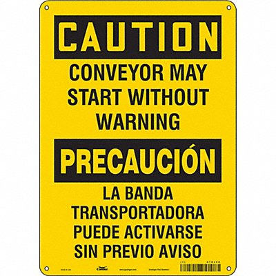 Safety Sign 14 in x 10 in Polyethylene